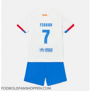 Barcelona Ferran Torres #7 Udebanetrøje Børn 2023-24 Kortærmet (+ Korte bukser)